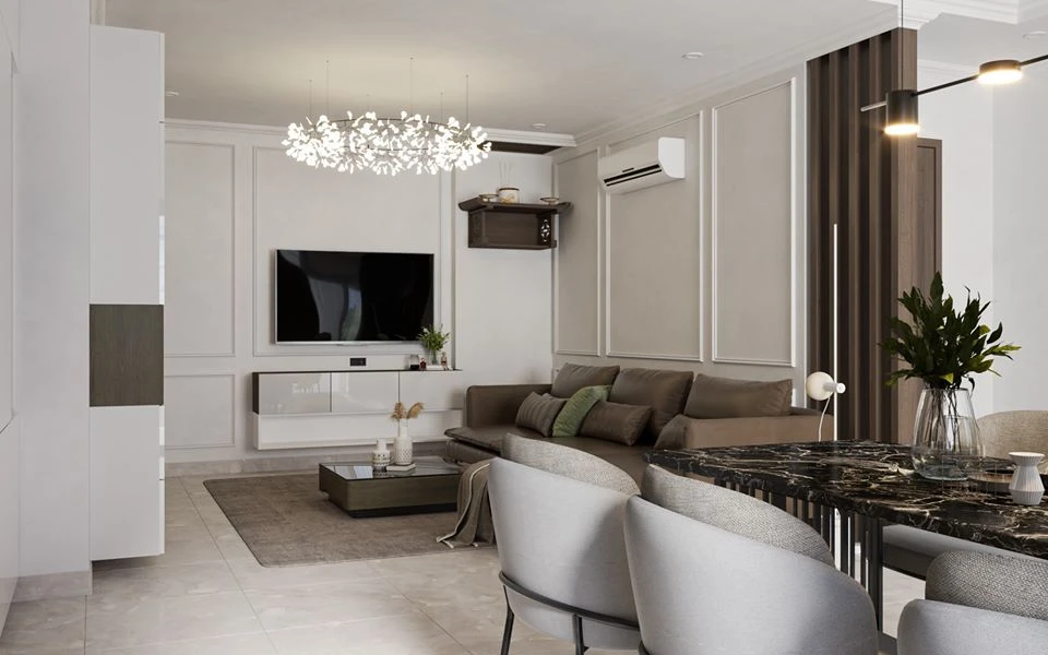 Neo Classic Living Room And Dining Room Sketchup Free Model Download ID 218000032 (Trong Thanh)