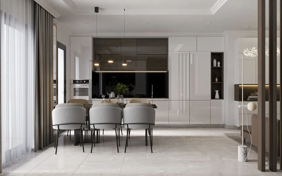 Neo Classic Living Room And Dining Room Sketchup Free Model Download ID 218000032 (Trong Thanh)