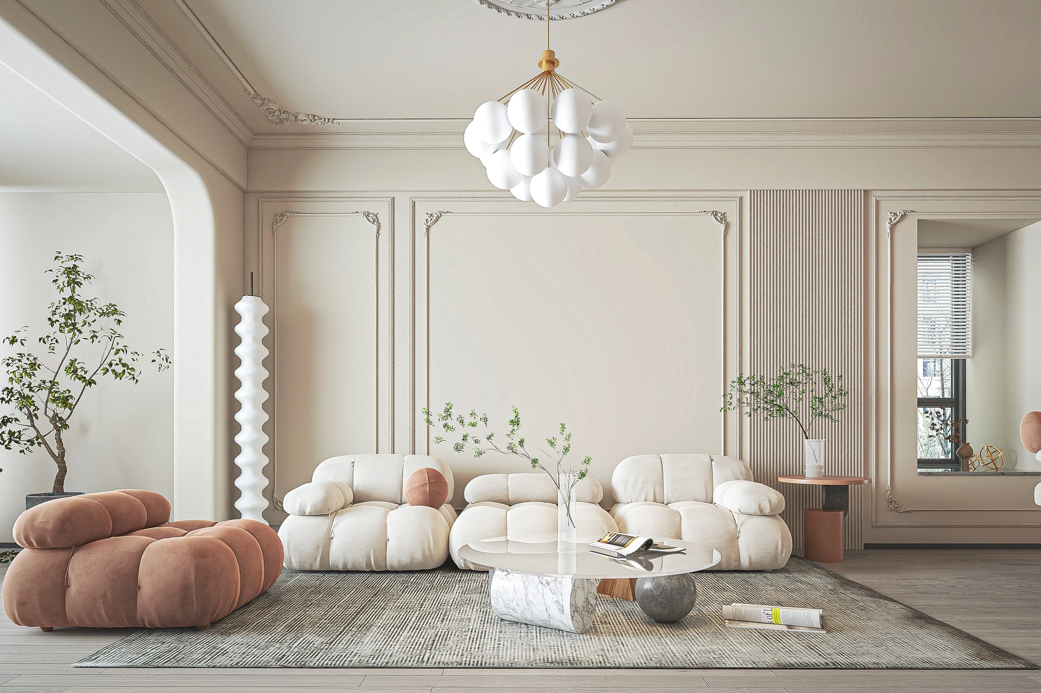 Neo Classic Living Room Sketchup 3D Model Free Download ID 100000432 (Khang Trung)