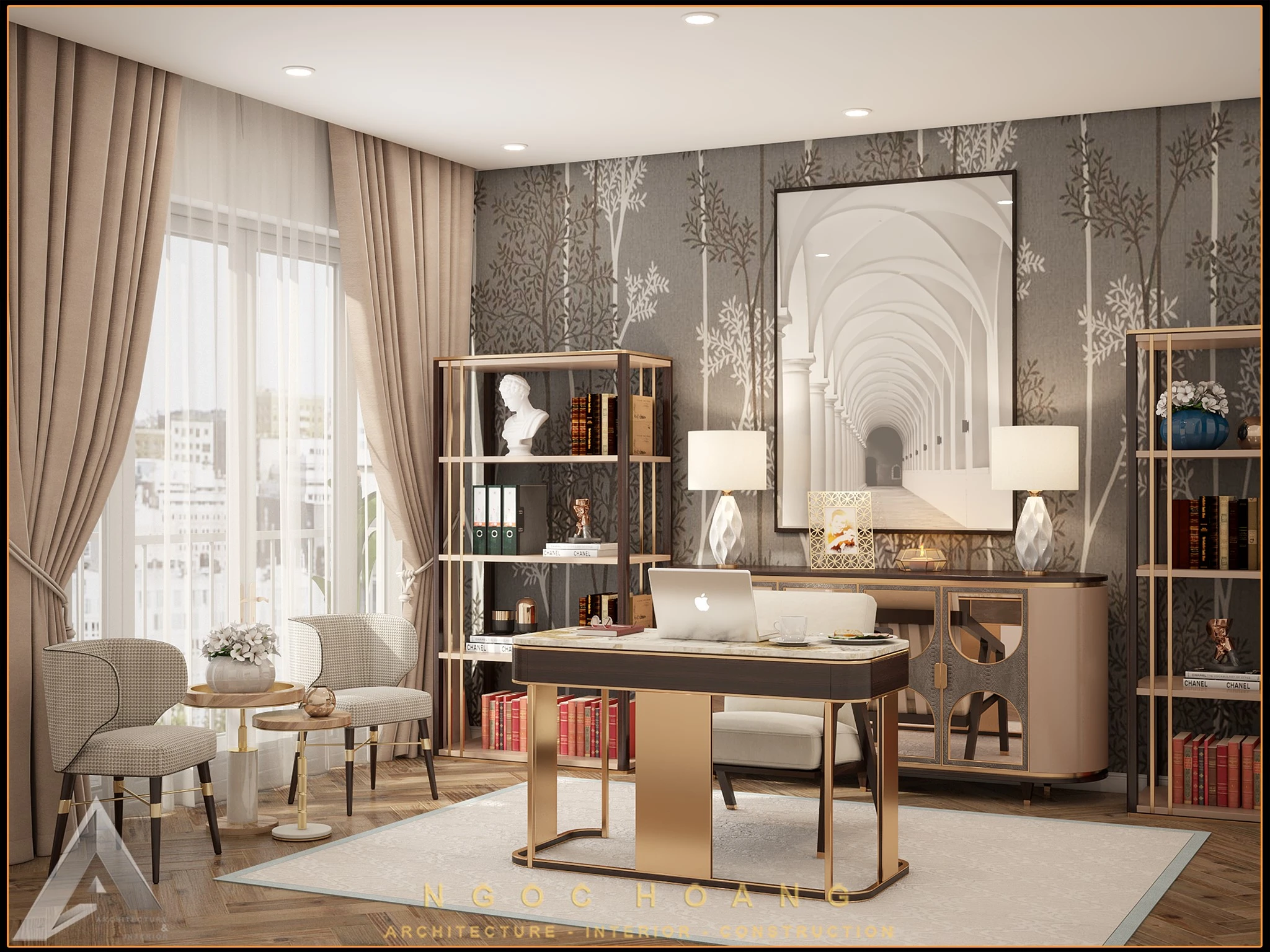 SketchUp Free Office SketchUp Model Free Vray Modern Download ID 110000044 (Toan Nguyen)