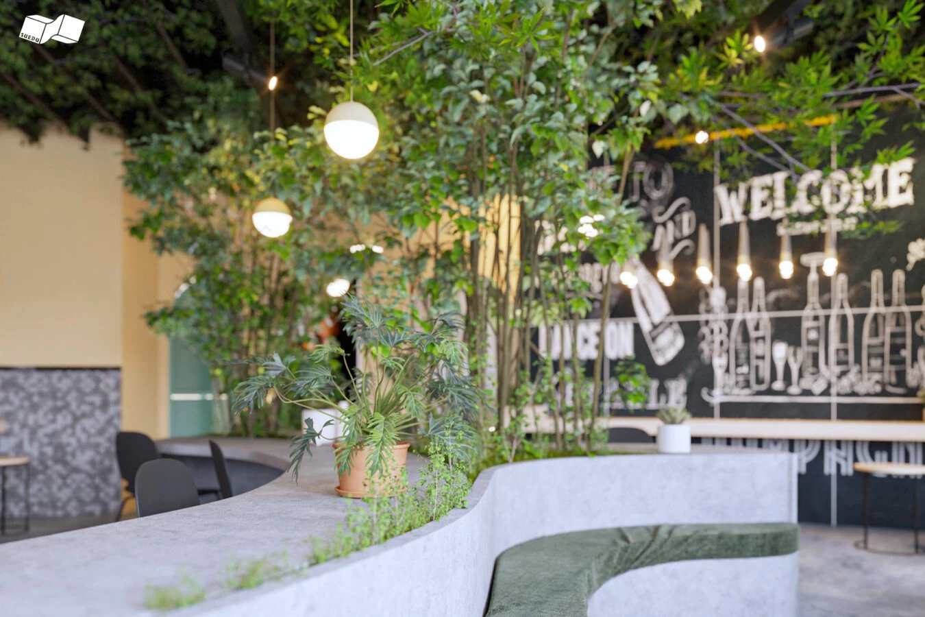 SketchUp 3D Model Free Download Modern Coffee Shop ID 108000068 (Phan Thuc)