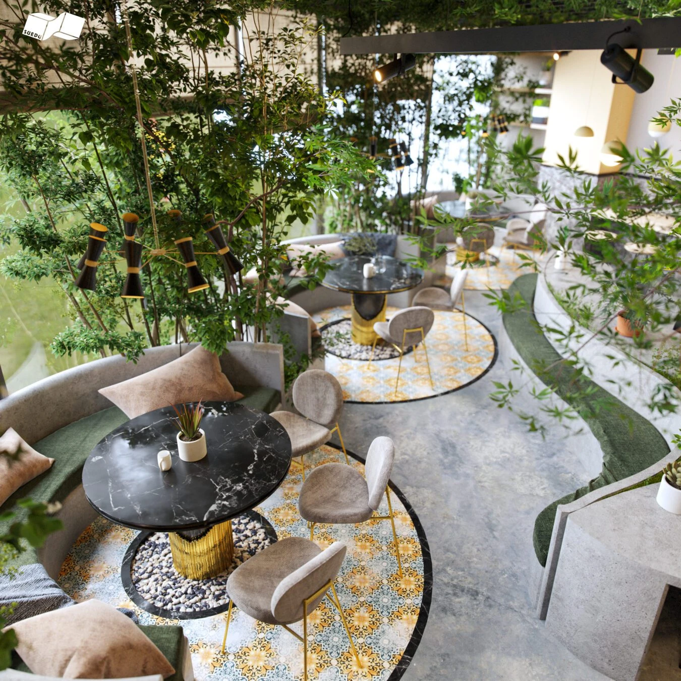 SketchUp 3D Model Free Download Modern Coffee Shop ID 108000068 (Phan Thuc)