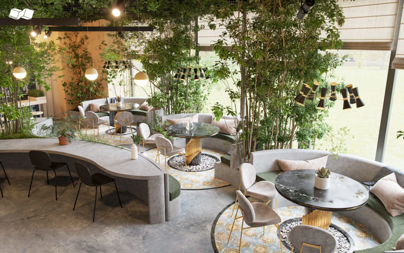 SketchUp 3D Model Free Download Modern Coffee Shop ID 108000068 (Phan Thuc)