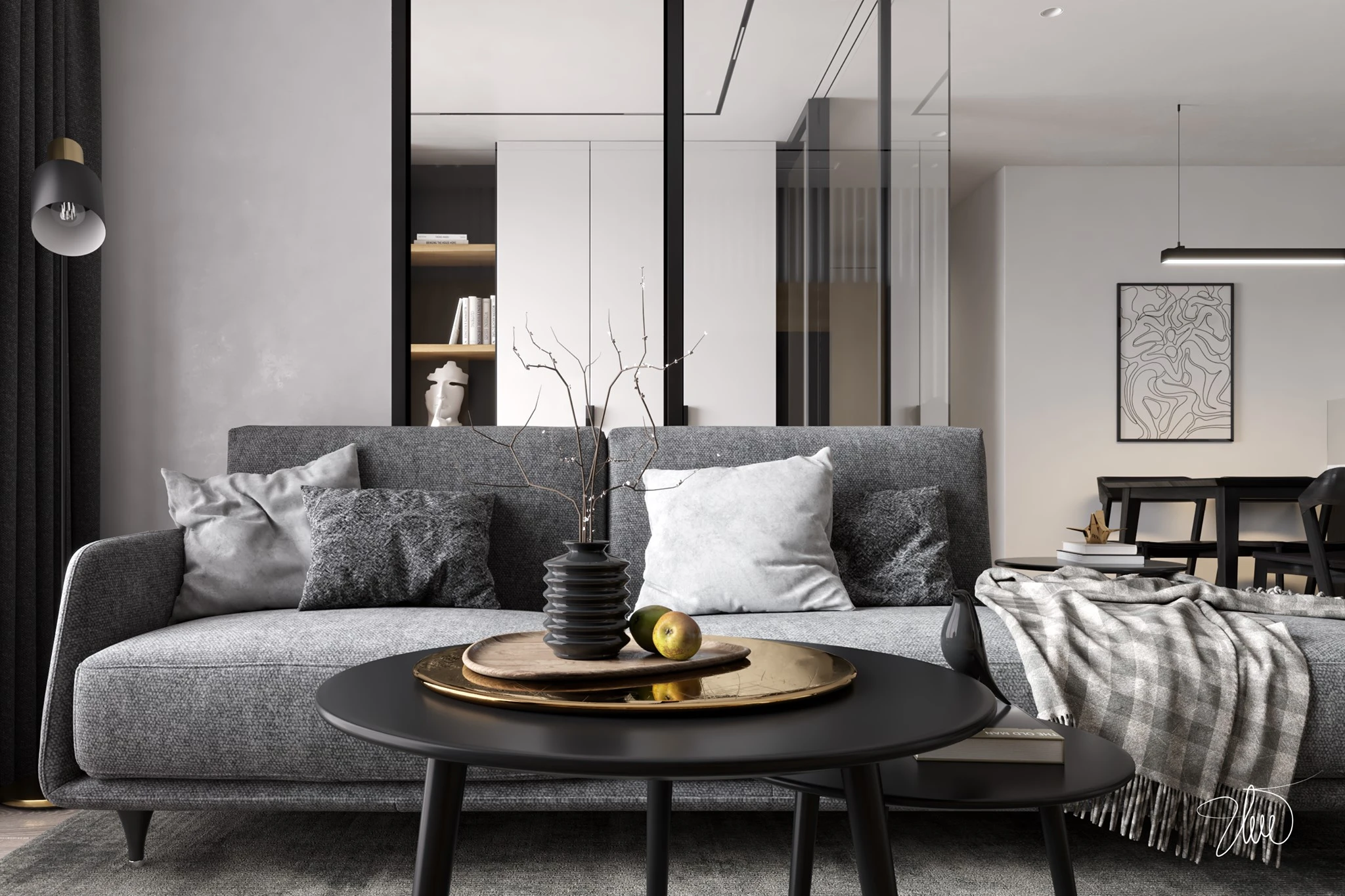 SketchUp 3D Model Free Download Vray Modern Apartment ID 106000168 (Huy Ung)