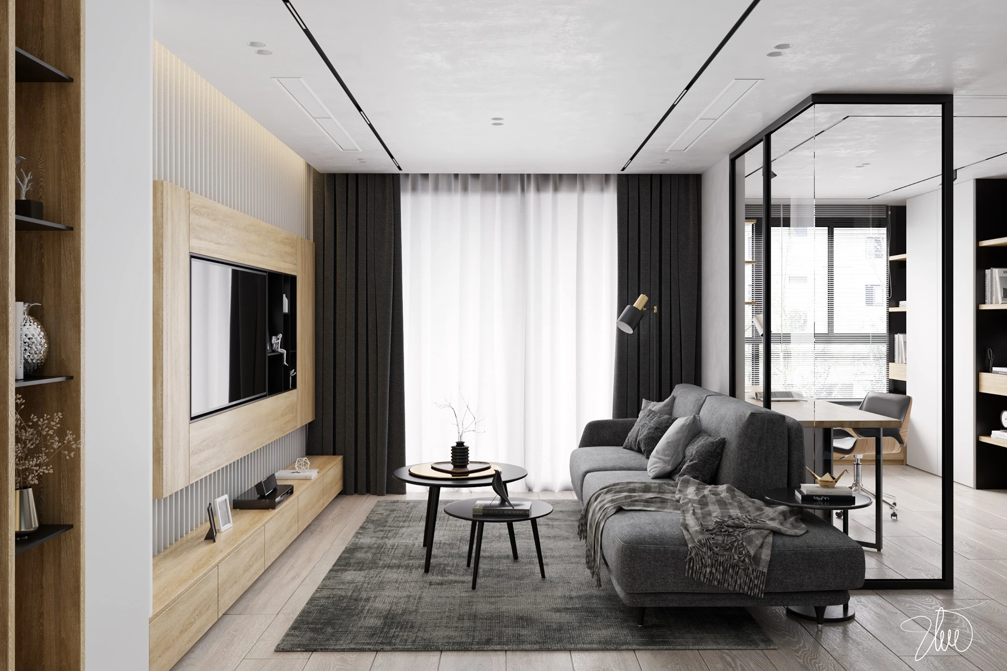 SketchUp 3D Model Free Download Vray Modern Apartment ID 106000168 (Huy Ung)