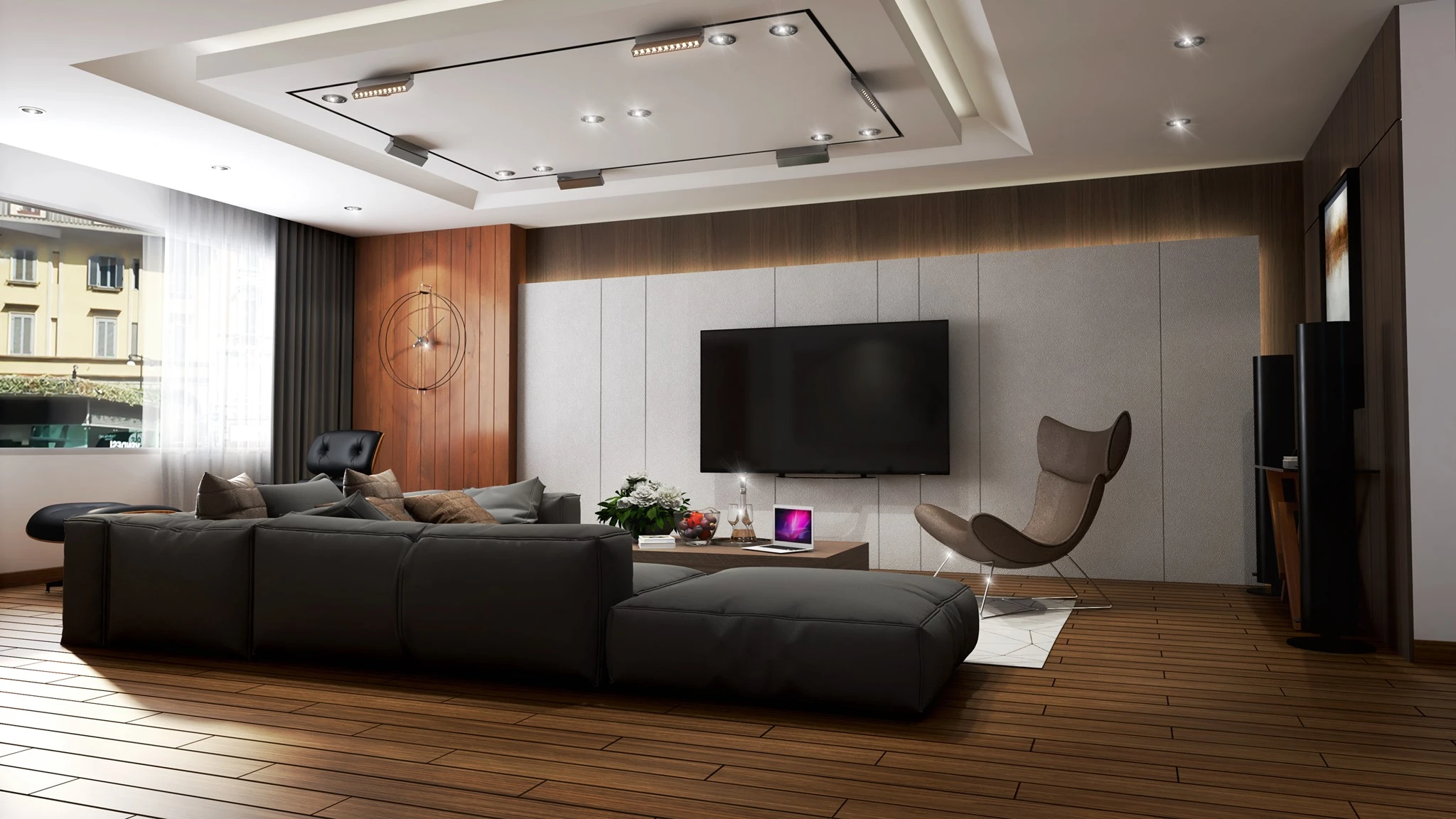 SketchUp Free SketchUp 3D Model Free Download Vray Modern Living Room - Dining Room ID 218000120 (Trung Do)