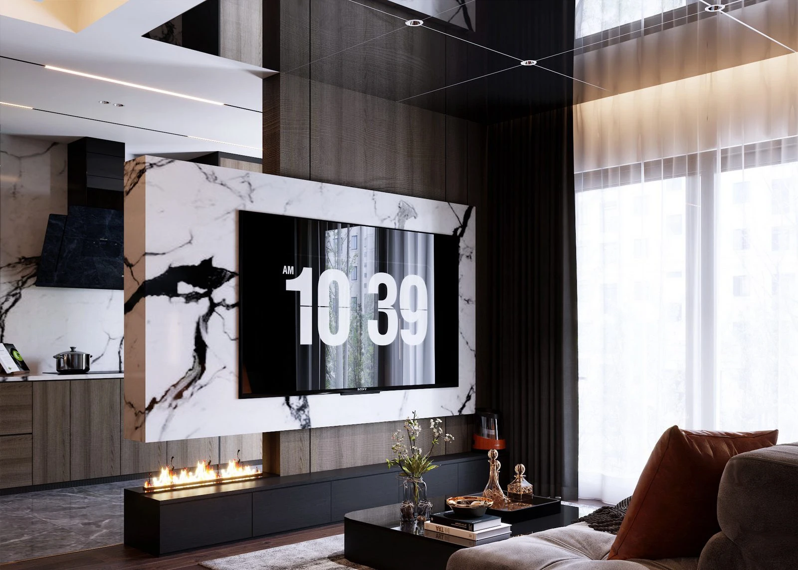 SketchUp 3D Model Free Download Vray Modern Living Room - Dining Room ID 218000210 (Duy Minh)