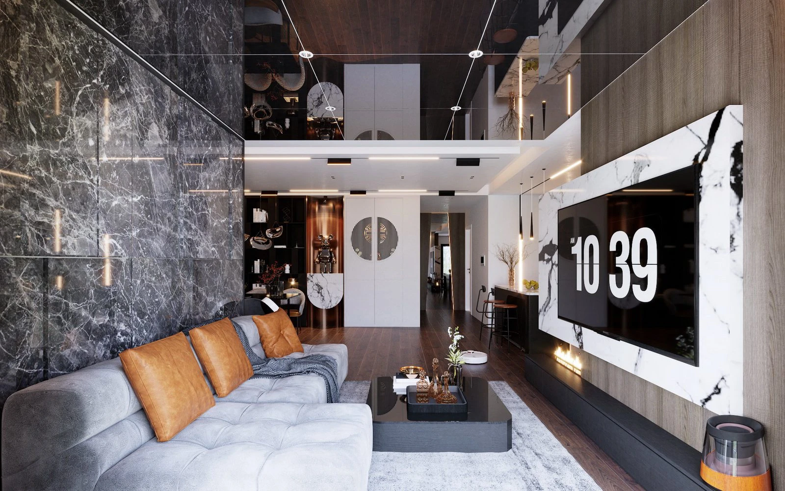 SketchUp 3D Model Free Download Vray Modern Living Room - Dining Room ID 218000210 (Duy Minh)