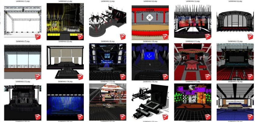 SketchUp Free Model Stage Scene Download ID 211000035 (Cuong CoVua)