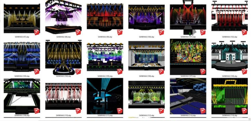 SketchUp Free Model Stage Scene Download ID 211000035 (Cuong CoVua)