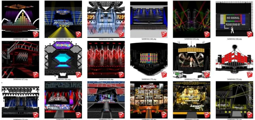 SketchUp Free Model Stage Scene Download ID 211000035 (Cuong CoVua)