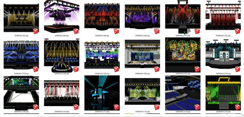 SketchUp Free Model Stage Scene Download ID 211000035 (Cuong CoVua)