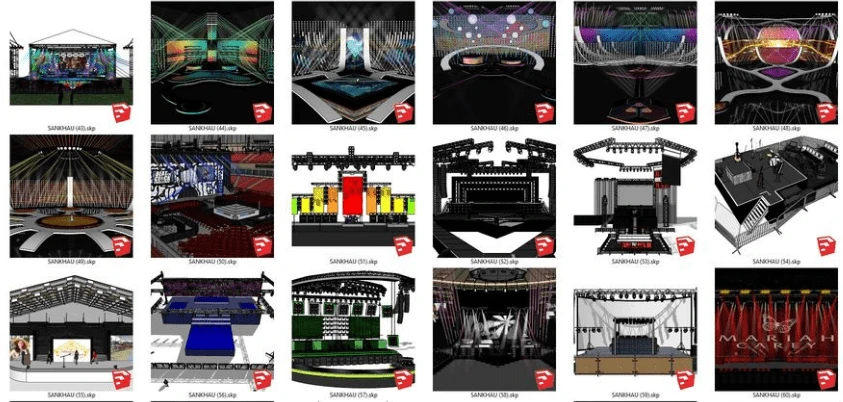 SketchUp Free Model Stage Scene Download ID 211000035 (Cuong CoVua)