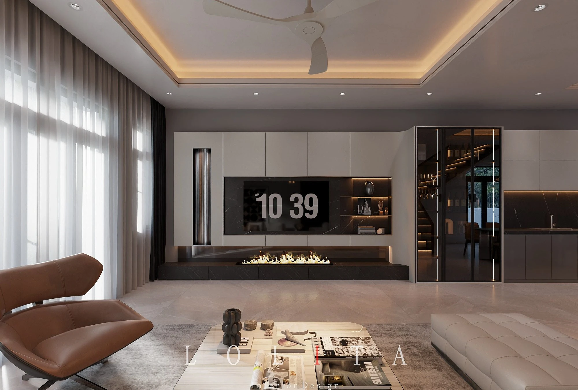 SketchUp Free Model Vantage Modern Living Room - Dining Room Download ID 218000204 (Thanh Cong)