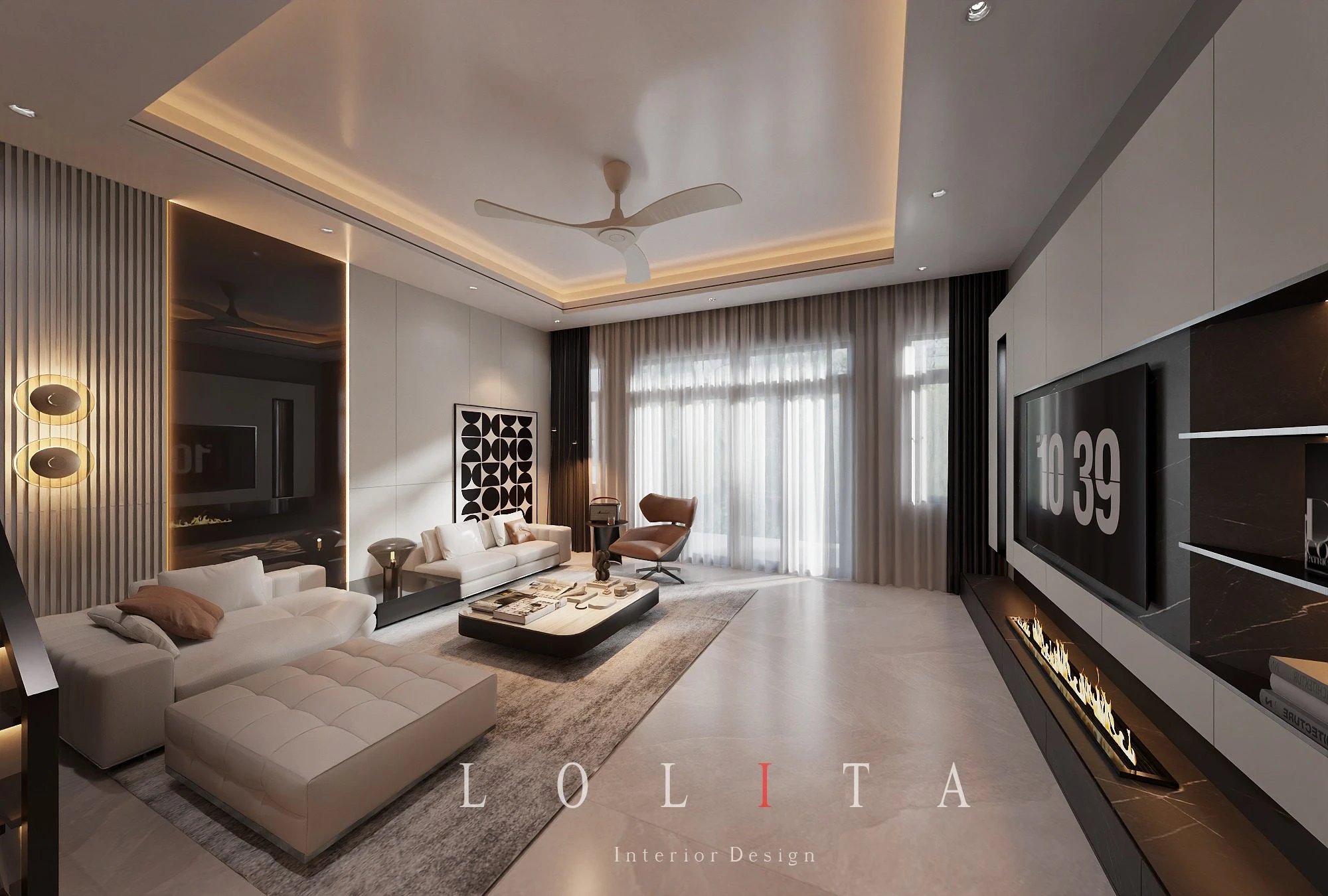 SketchUp Free Model Vantage Modern Living Room - Dining Room Download ID 218000204 (Thanh Cong)