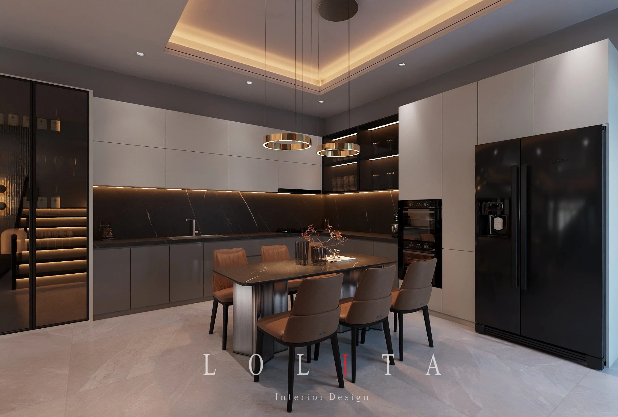 SketchUp Free Model Vantage Modern Living Room - Dining Room Download ID 218000204 (Thanh Cong)