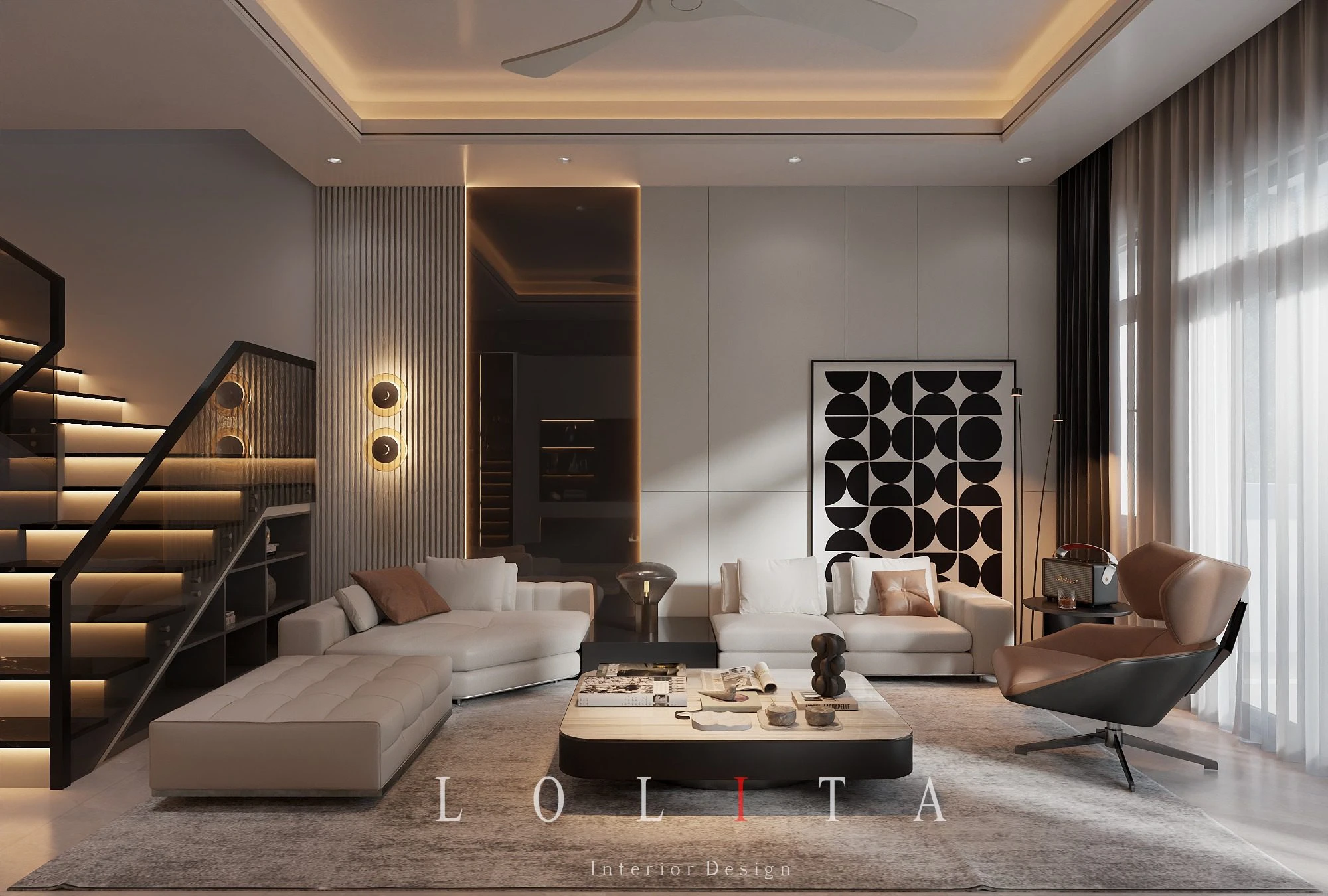 SketchUp Free Model Vantage Modern Living Room - Dining Room Download ID 218000204 (Thanh Cong)