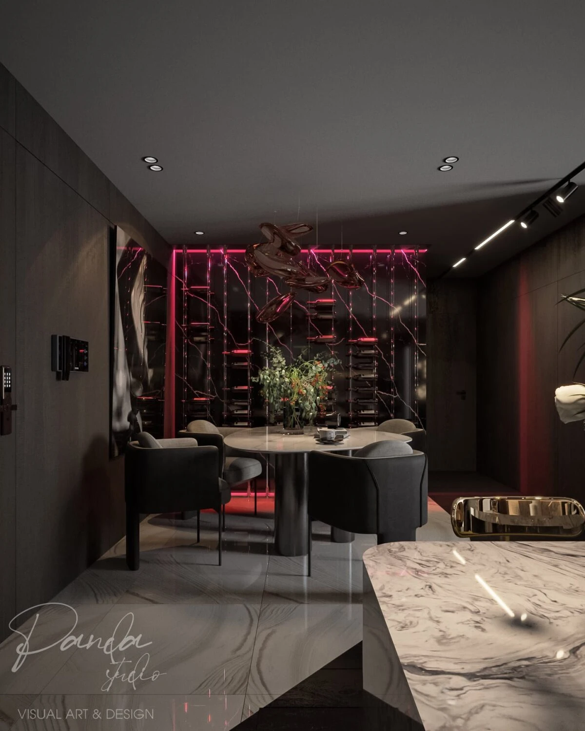 SketchUp Free Model Vray Modern Living Room - Dining Room Download ID 218000144 (Khanh Tran)