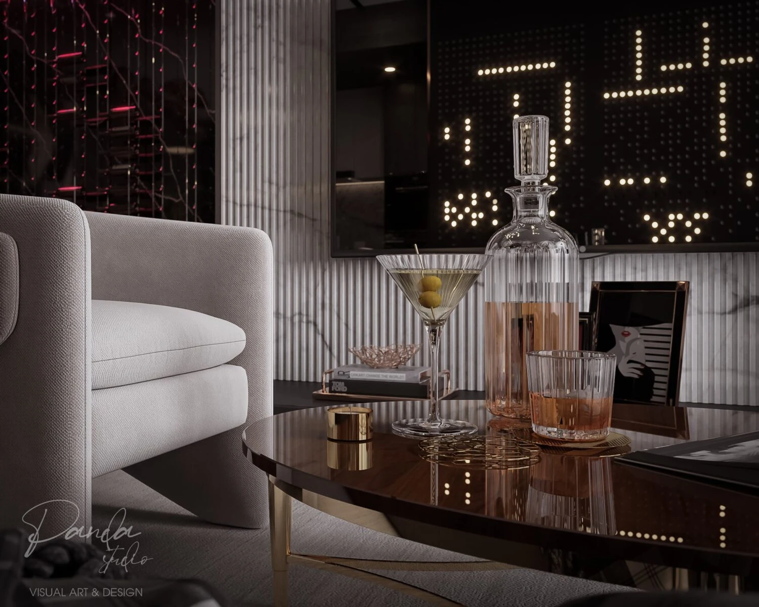 SketchUp Free Model Vray Modern Living Room - Dining Room Download ID 218000144 (Khanh Tran)