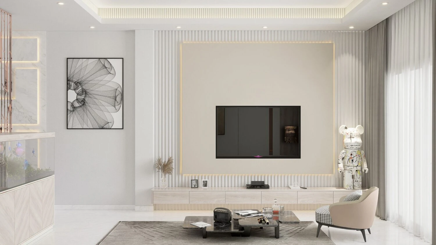 SketchUp Free Model Vray Modern Living Room Download ID 100000404 (Bull Art)