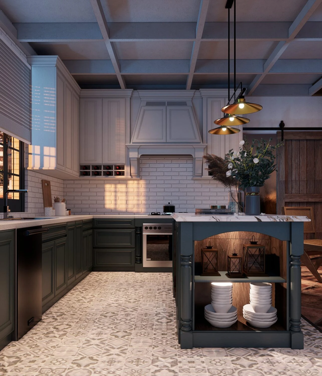 SketchUp Model Download Modern Living Room Enscape Free ID 100000359 (Quoc Khanh)