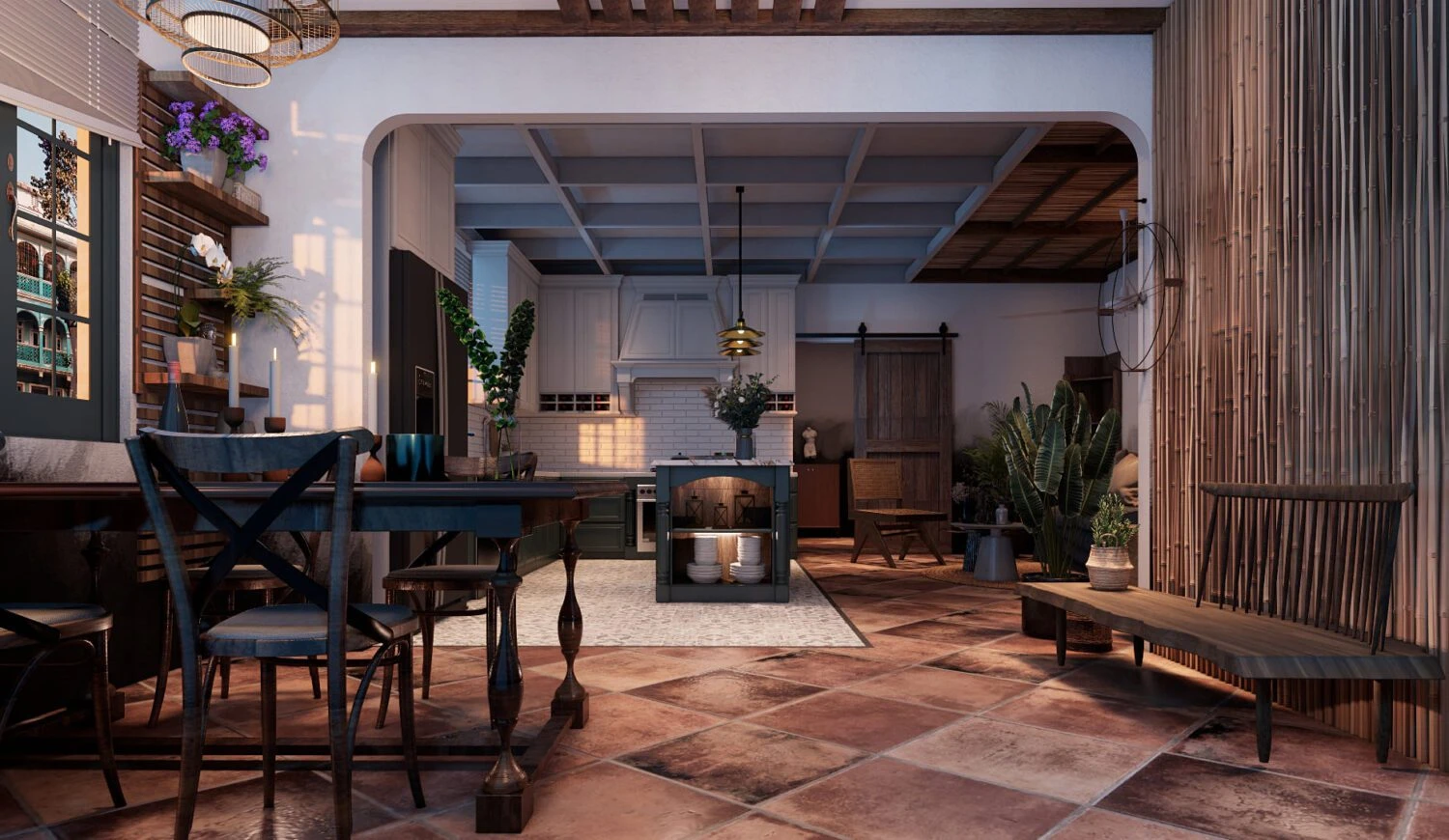 SketchUp Model Download Modern Living Room Enscape Free ID 100000359 (Quoc Khanh)