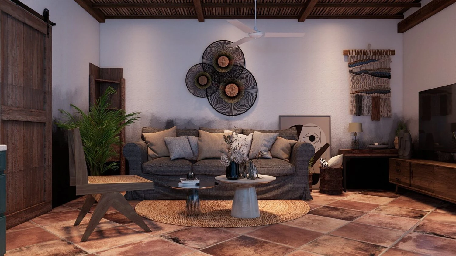 SketchUp Model Download Modern Living Room Enscape Free ID 100000359 (Quoc Khanh)