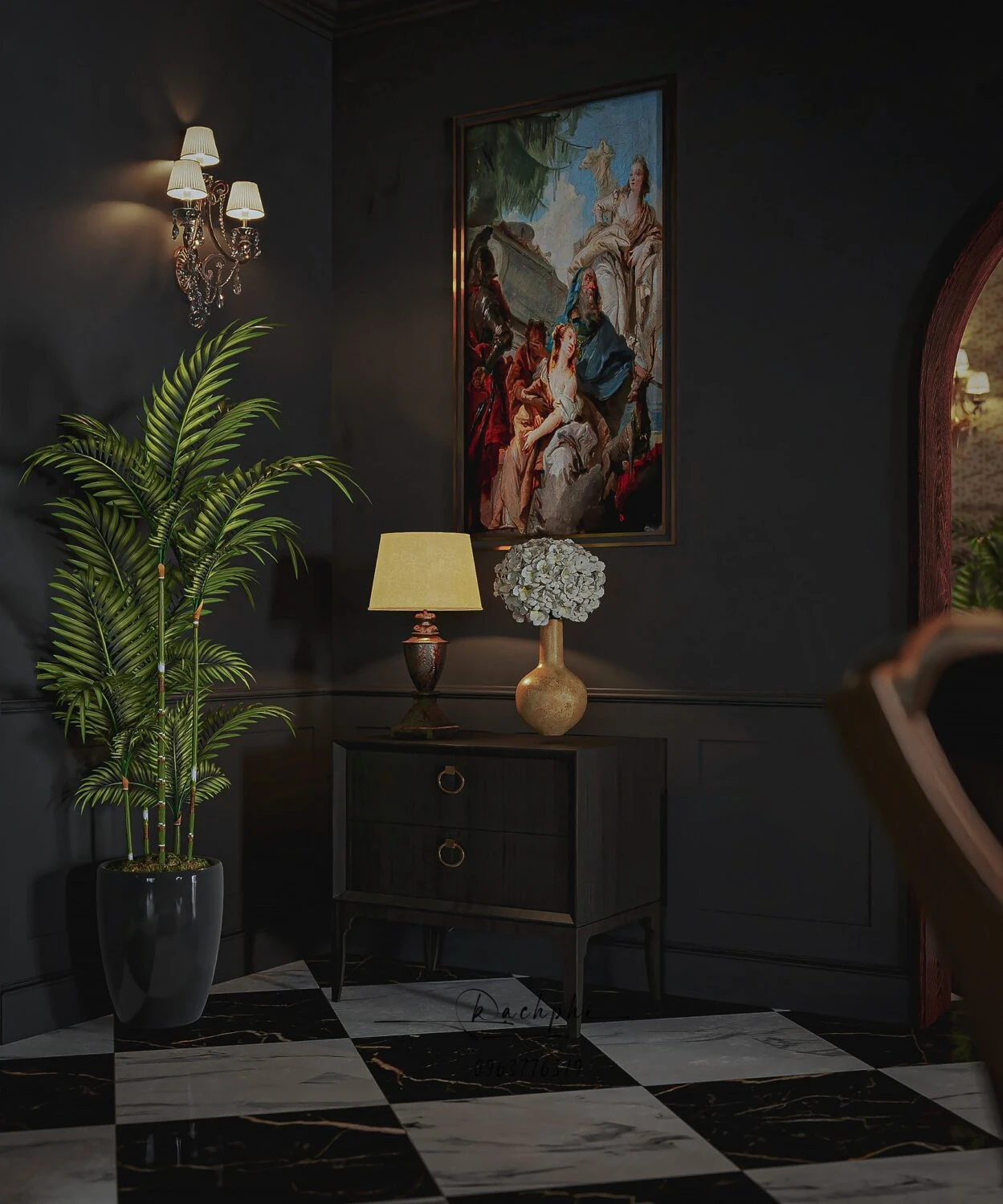 SketchUp Model Download Modern Living Room Vantage Free ID 100000419 (Phi Bach)