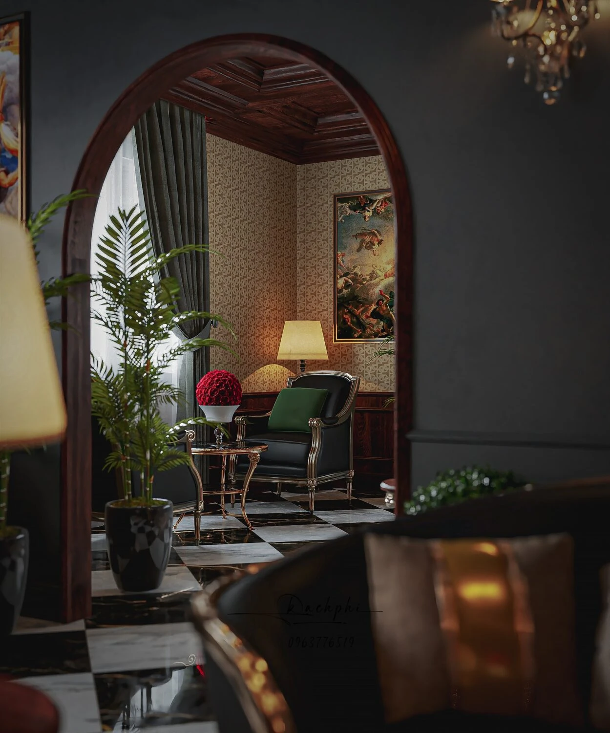 SketchUp Model Download Modern Living Room Vantage Free ID 100000419 (Phi Bach)