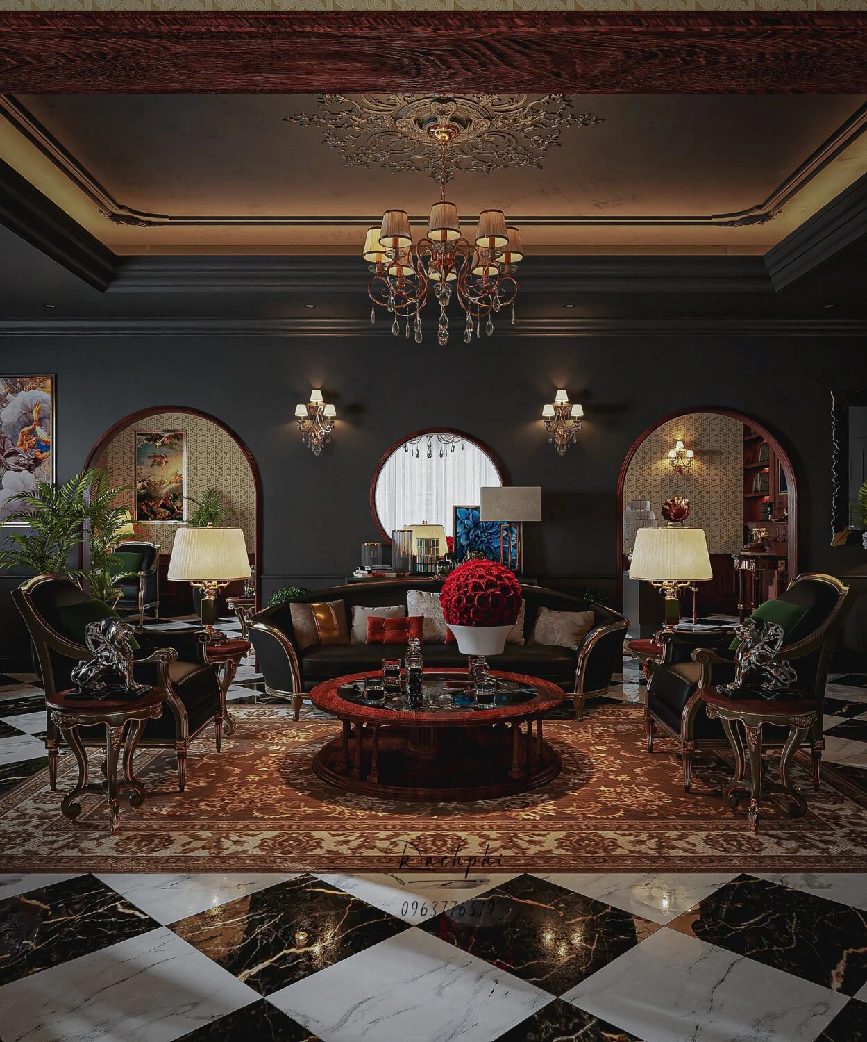 SketchUp Model Download Modern Living Room Vantage Free ID 100000419 (Phi Bach)