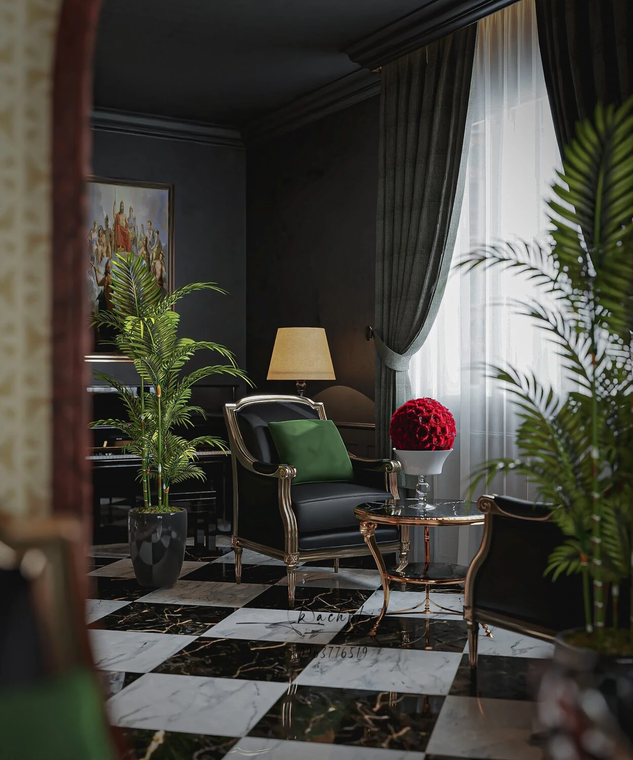 SketchUp Model Download Modern Living Room Vantage Free ID 100000419 (Phi Bach)