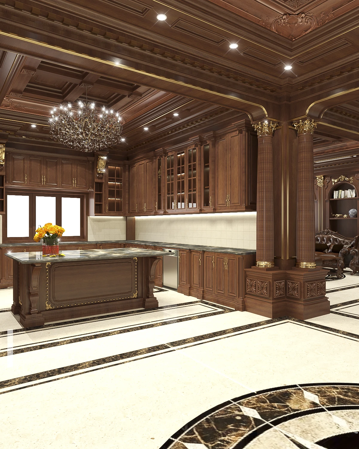 SketchUp Model Free Download Classical Interior House Enscape ID 212000087 (Tran The Tuan)