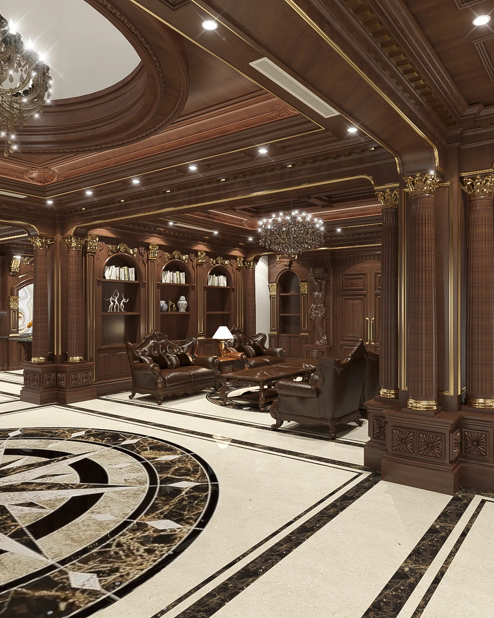 SketchUp Model Free Download Classical Interior House Enscape ID 212000087 (Tran The Tuan)