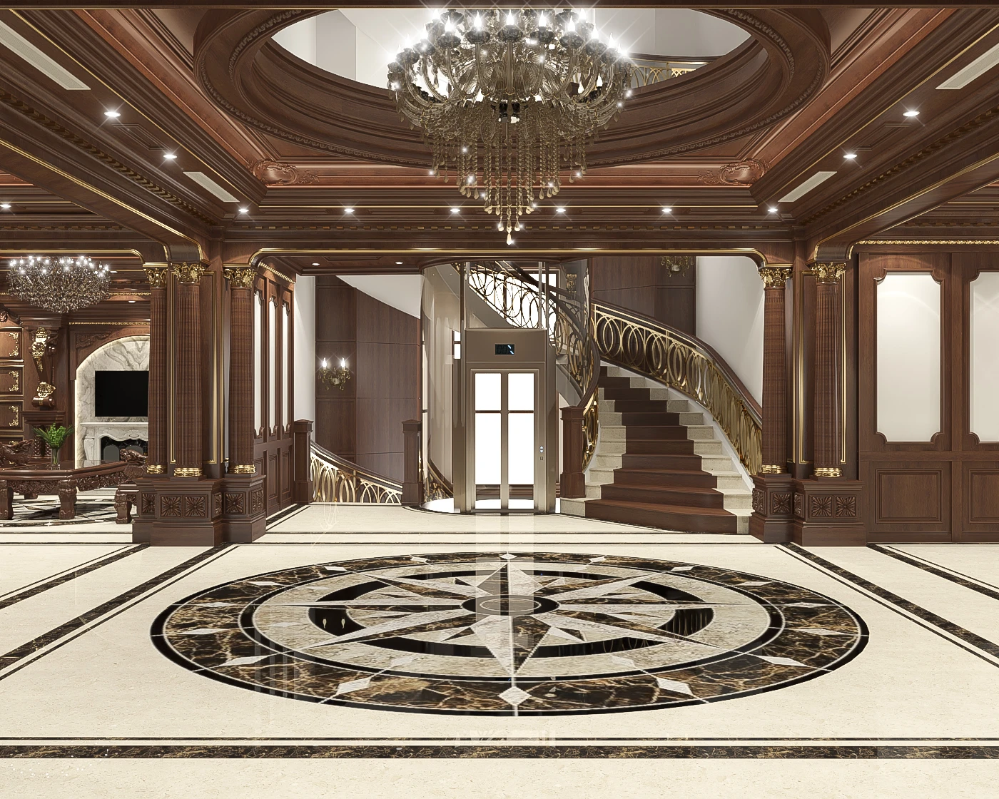 SketchUp Model Free Download Classical Interior House Enscape ID 212000087 (Tran The Tuan)