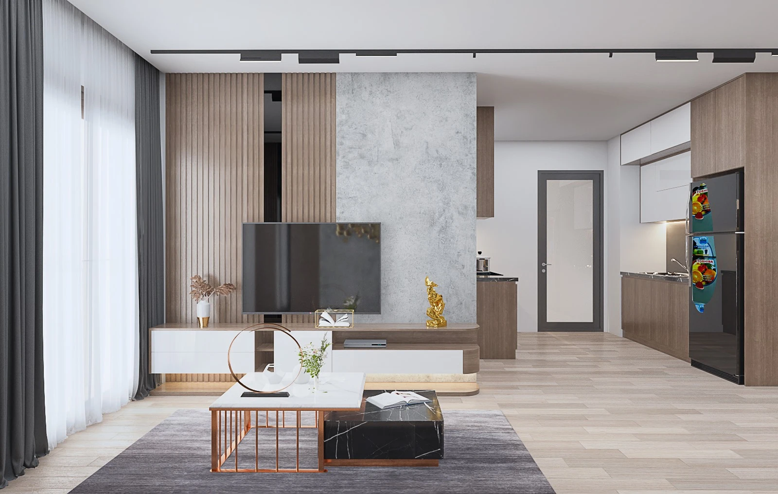 SketchUp Model Free Download Modern Apartment Vray ID 106000171 (KiKa)