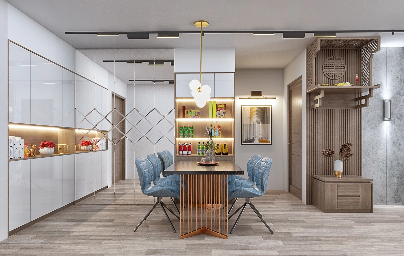 SketchUp Model Free Download Modern Apartment Vray ID 106000171 (KiKa)