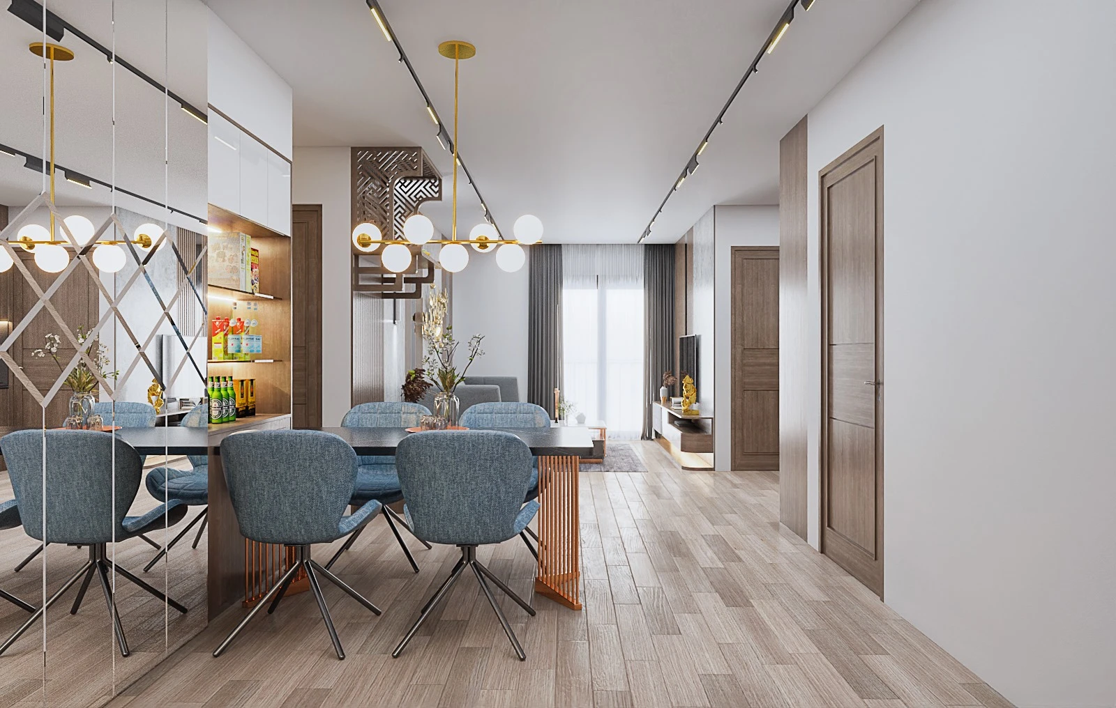 SketchUp Model Free Download Modern Apartment Vray ID 106000171 (KiKa)