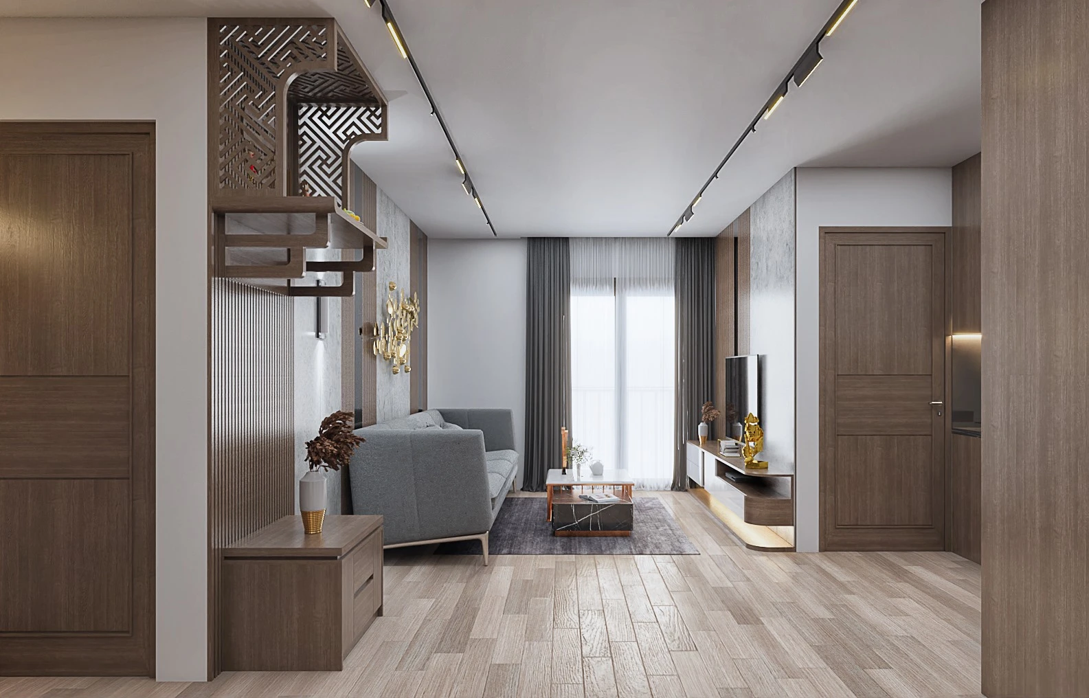 SketchUp Model Free Download Modern Apartment Vray ID 106000171 (KiKa)