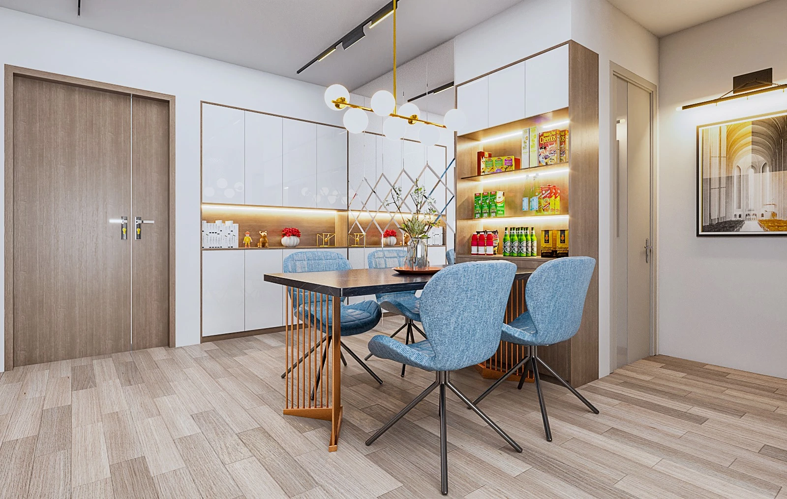 SketchUp Model Free Download Modern Apartment Vray ID 106000171 (KiKa)