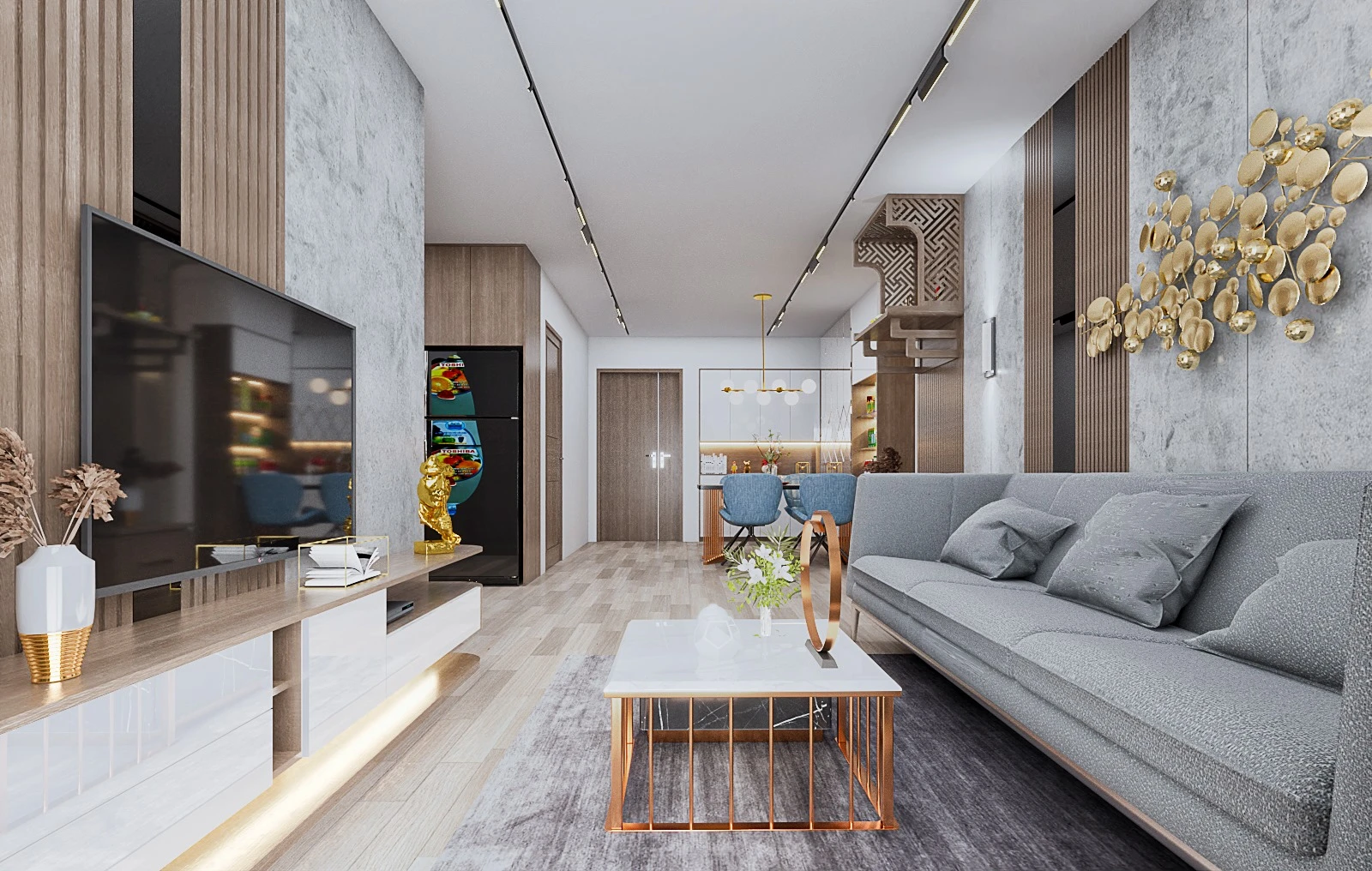 SketchUp Model Free Download Modern Apartment Vray ID 106000171 (KiKa)