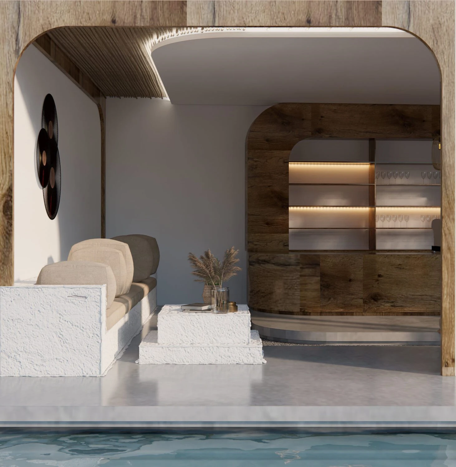 SketchUp Model Free Download Modern Coffee Shop Enscape ID 108000071 (Tran Huy)