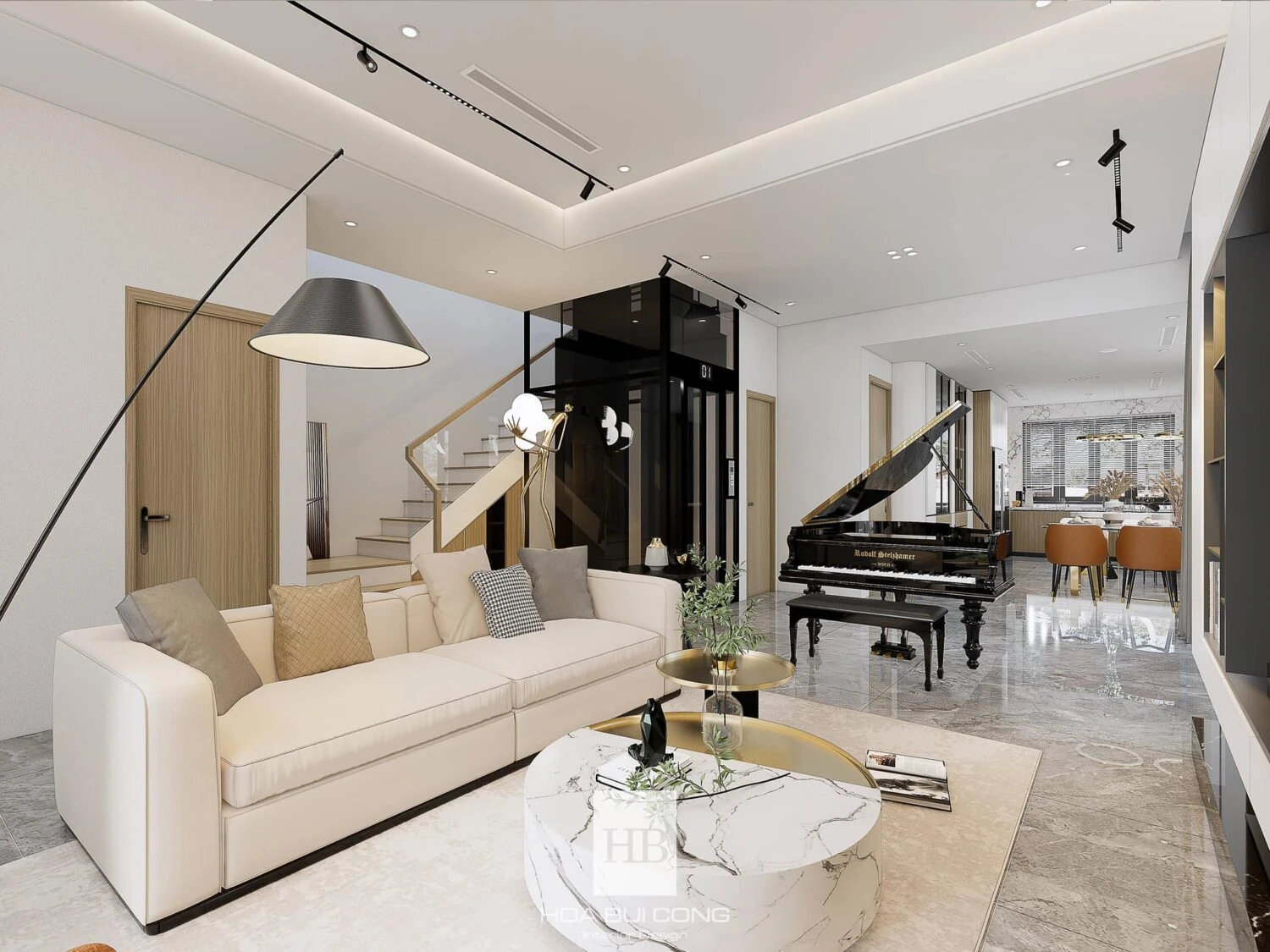 SketchUp Free SketchUp Model Free Download Modern Living Room - Dining Room Enscape ID 218000153 (Bui Cong Hoa)