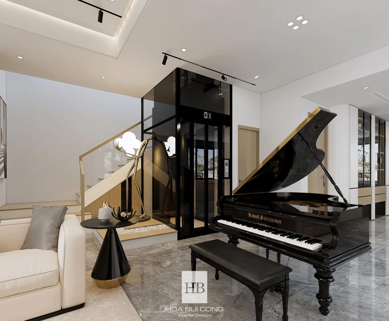 SketchUp Free SketchUp Model Free Download Modern Living Room - Dining Room Enscape ID 218000153 (Bui Cong Hoa)