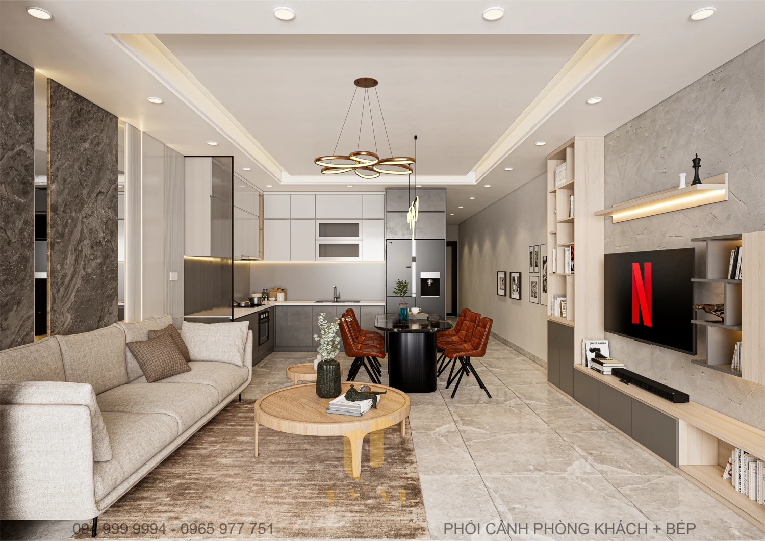 SketchUp Model Free Download Modern Living Room - Dining Room Enscape ID 218000183 (Pham Minh Quang)