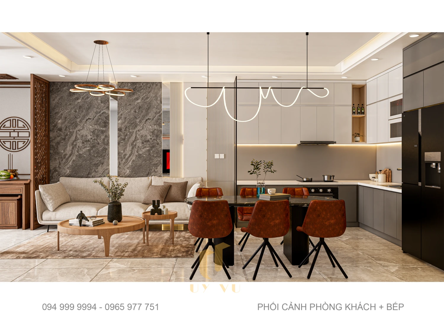 SketchUp Model Free Download Modern Living Room - Dining Room Enscape ID 218000183 (Pham Minh Quang)