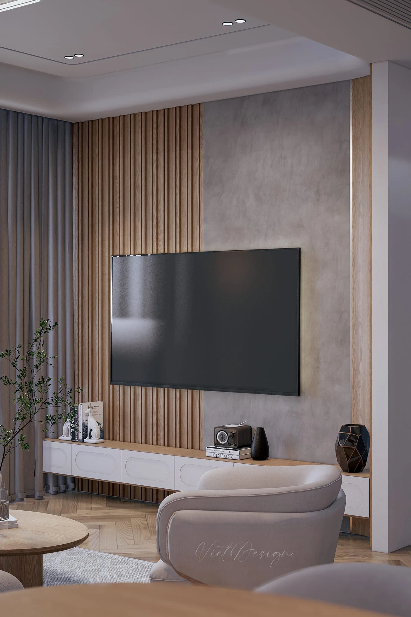 SketchUp Model Free Download Modern Living Room - Dining Room Enscape ID 218000213 (Viet Ho)