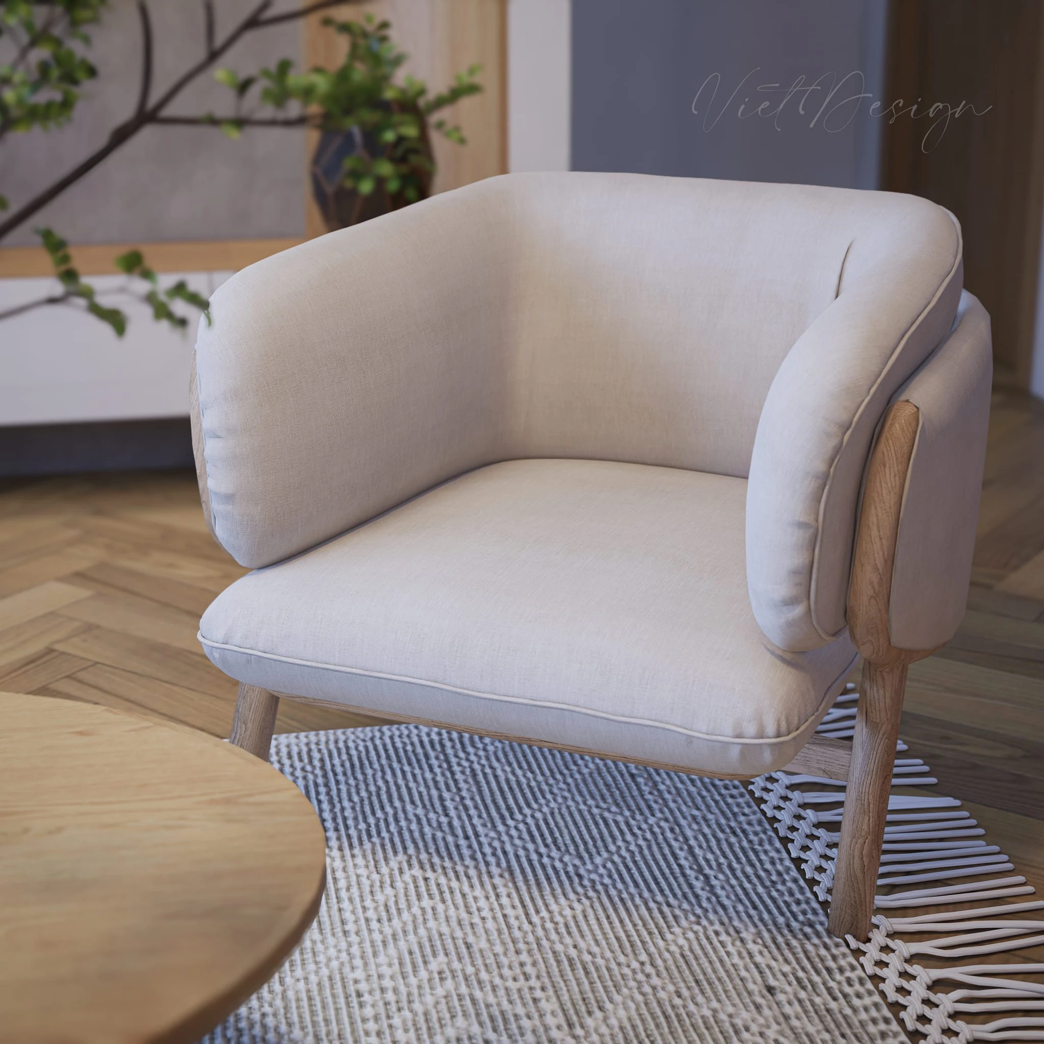 SketchUp Model Free Download Modern Living Room - Dining Room Enscape ID 218000213 (Viet Ho)