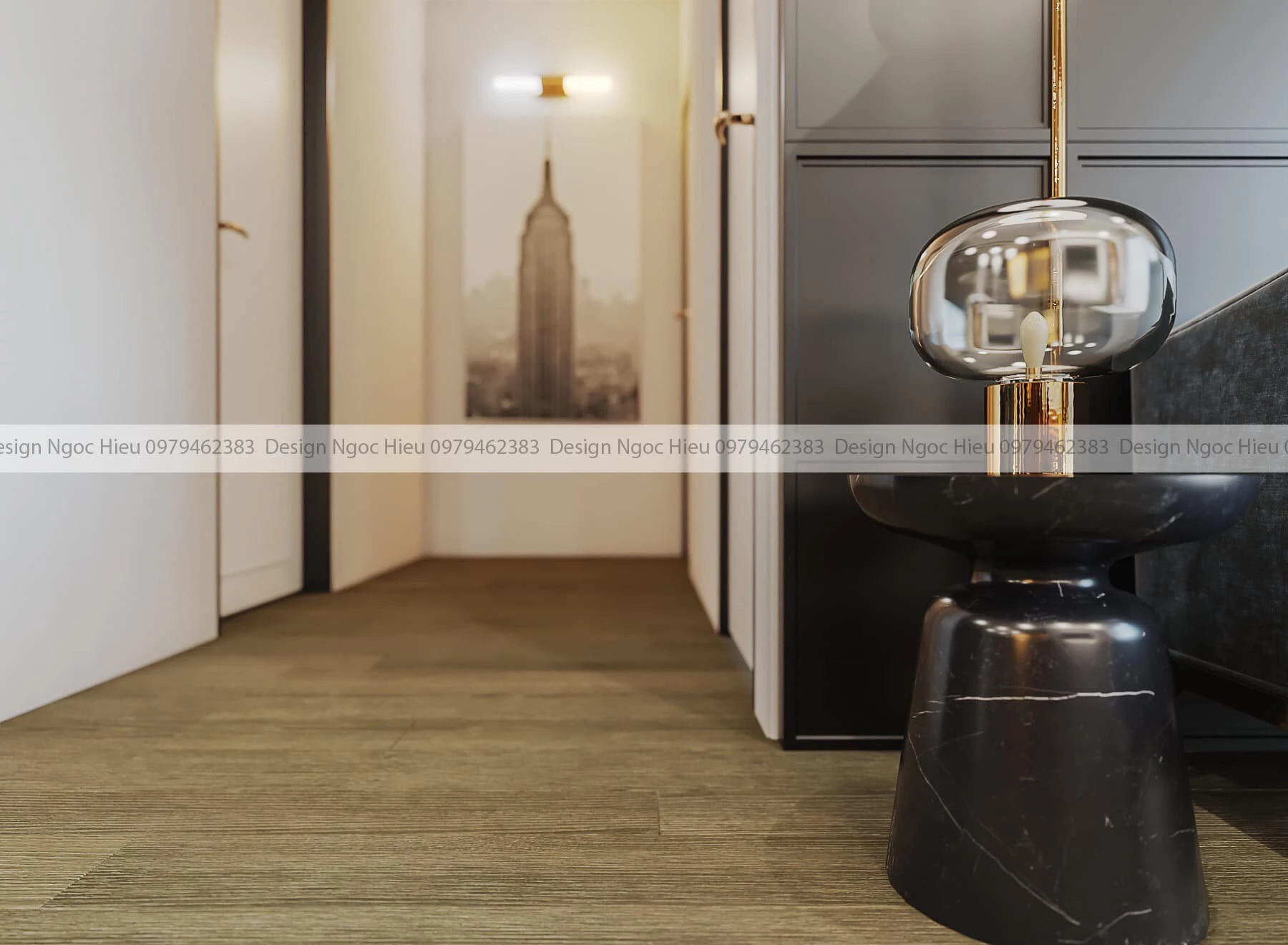 SketchUp Model Free Download Modern Living Room - Dining Room Vray ID 218000123 (Ngoc Hieu)