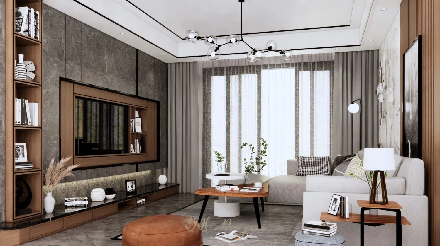 SketchUp Model Free Download Modern Living Room Enscape ID 100000383 (Nguyen Dat)