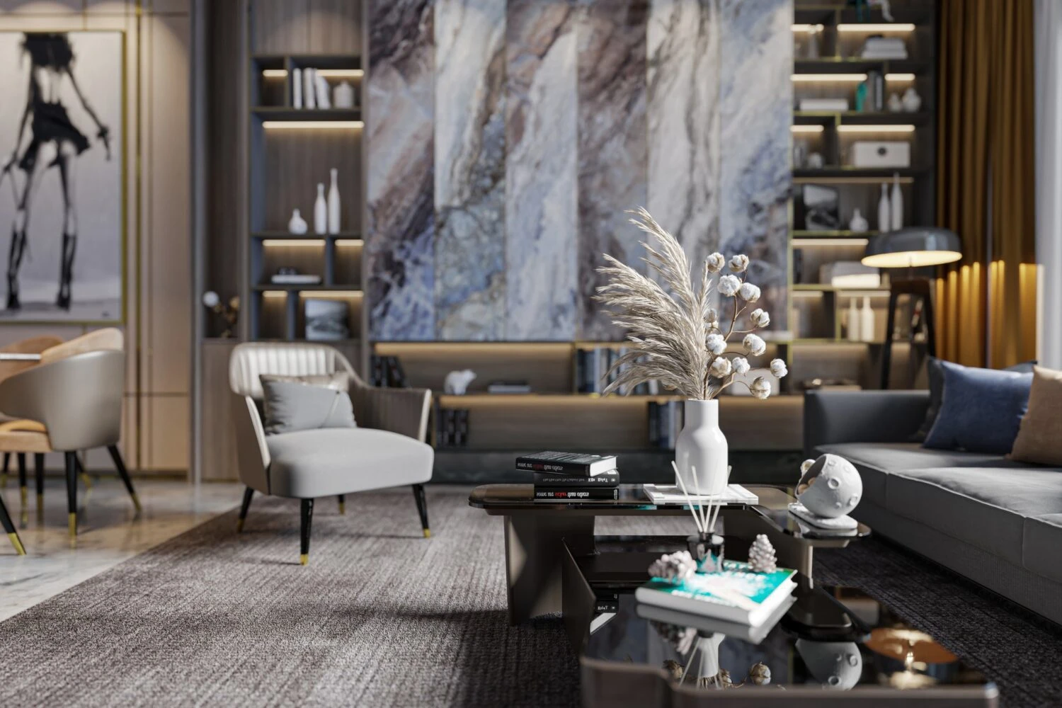 SketchUp Model Free Download Modern Living Room Vantage ID 100000413 (Cong Nguyen Tran)